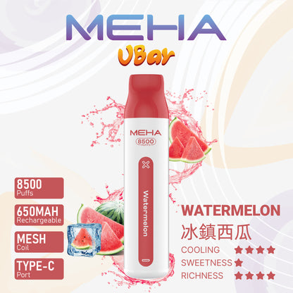 【MEHA VBar 魅嗨小白條】 一次性8500口拋棄式-一次性大容量電子菸-VAKA糖果雲煙館