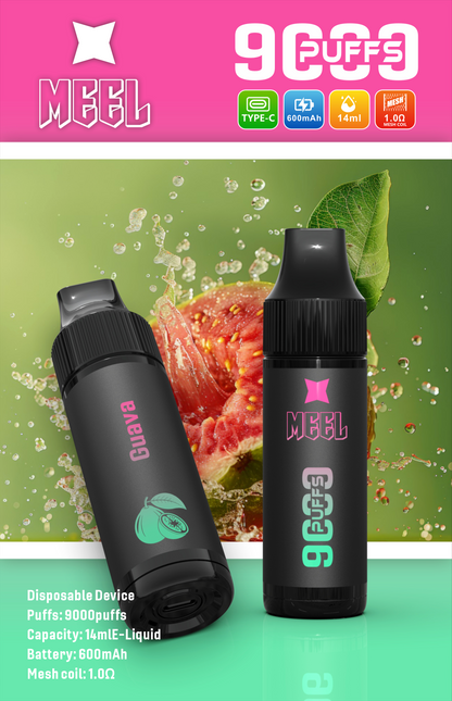 【MEEL 9000 PUFFS 一次性霧化棒】Marbo同款一次性抛棄式電子煙-多口味均衡輸出-大容量拋棄式-VAKA糖果雲煙館