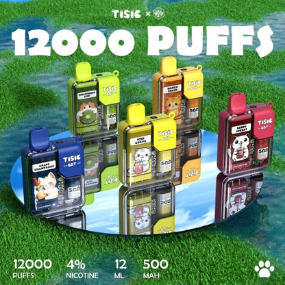TISIC猫12000口拋棄式 一次性大容量可愛電子煙-VAKA糖果雲煙館