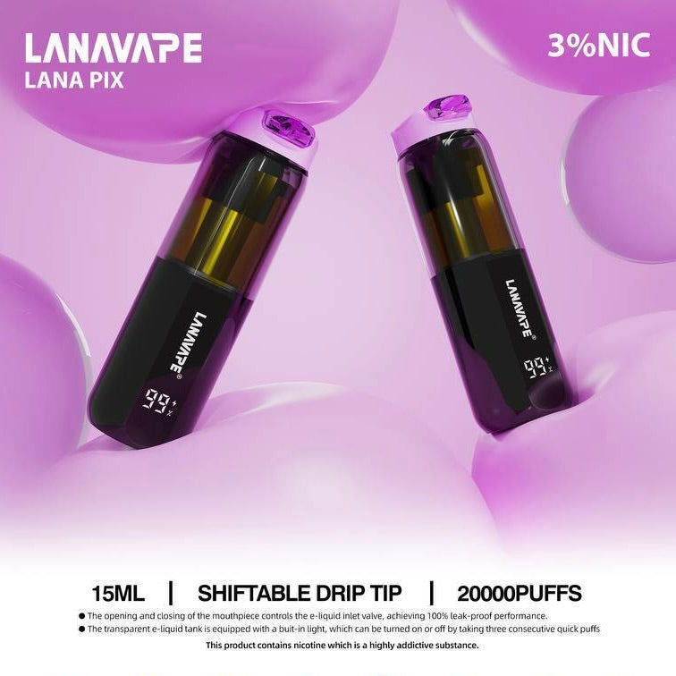 【LANA PIX 閃光彈】一次性20000口大容量拋棄式｜15ML 巨無霸容量｜ 20W 強勁霧化｜油芯分離黑科技｜VAKA糖果雲煙館